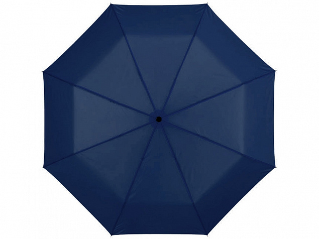 Зонт Ida трехсекционный 21,5, темно-синий с логотипом в Москве заказать по выгодной цене в кибермаркете AvroraStore