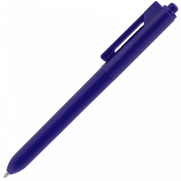 Ручка шариковая Hint, синяя с логотипом в Москве заказать по выгодной цене в кибермаркете AvroraStore