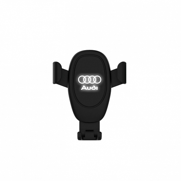 Автомобильное беспроводное (10W) зарядное устройство "Clamp SOFTTOUCH" с подсветкой логотипа, покрытие soft touch с логотипом в Москве заказать по выгодной цене в кибермаркете AvroraStore