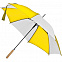 Зонт-трость Milkshake, белый с желтым с логотипом в Москве заказать по выгодной цене в кибермаркете AvroraStore