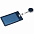 Чехол для пропуска с ретрактором Devon, синий с логотипом в Москве заказать по выгодной цене в кибермаркете AvroraStore