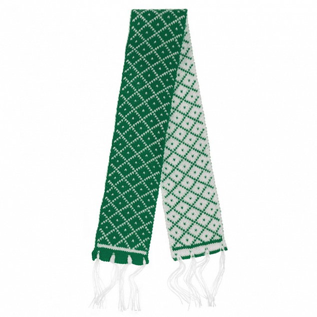 Вязаный шарфик Dress Cup, зеленый с логотипом  заказать по выгодной цене в кибермаркете AvroraStore