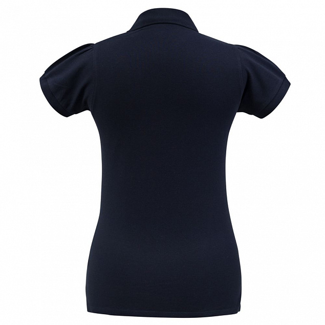 Рубашка поло женская Heavymill темно-синяя с логотипом в Москве заказать по выгодной цене в кибермаркете AvroraStore