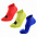 Набор из 3 пар спортивных носков Monterno Sport, розовый, зеленый и оранжевый с логотипом в Москве заказать по выгодной цене в кибермаркете AvroraStore