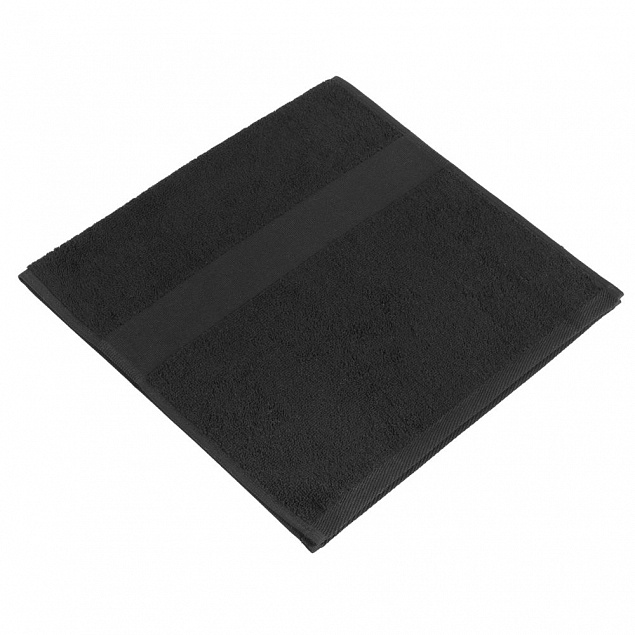 Полотенце махровое Soft Me Small, черное с логотипом в Москве заказать по выгодной цене в кибермаркете AvroraStore