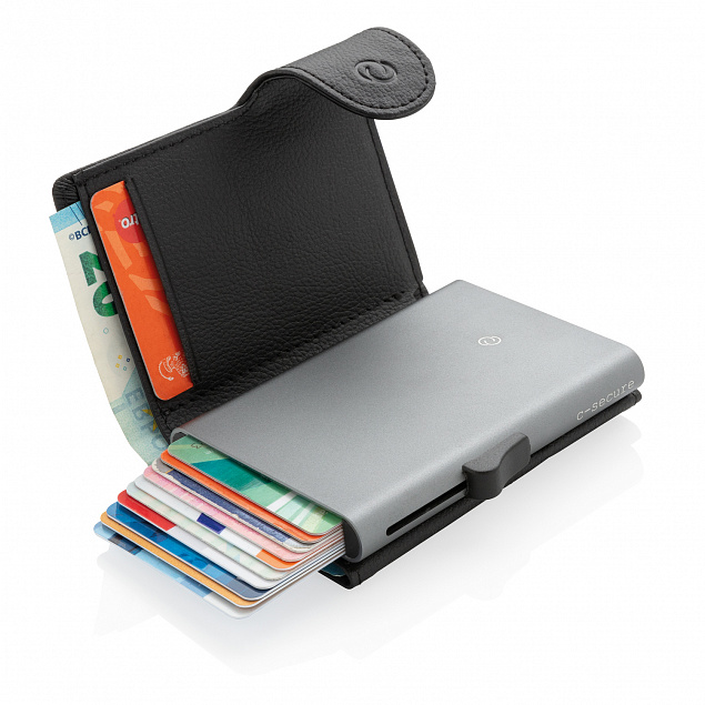 Кошелек XL с держателем для карт C-Secure RFID с логотипом  заказать по выгодной цене в кибермаркете AvroraStore
