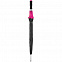 Зонт-трость Highlight, черный с розовым с логотипом в Москве заказать по выгодной цене в кибермаркете AvroraStore