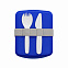 Ланч-бокс Lunch Blue line со столовыми приборами (синий) с логотипом в Москве заказать по выгодной цене в кибермаркете AvroraStore