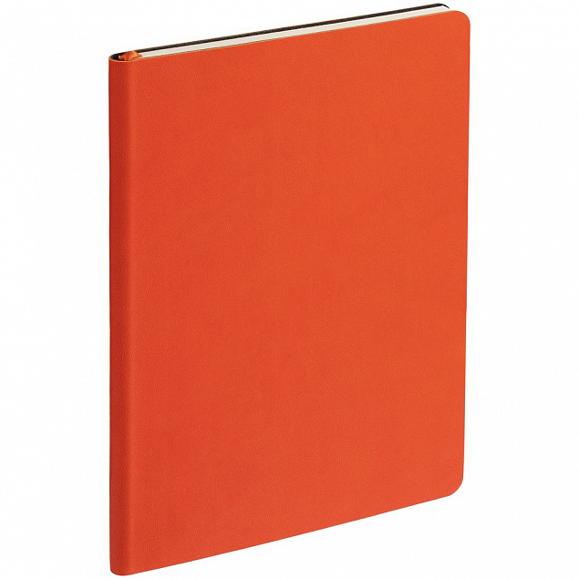 Блокнот Verso в клетку, оранжевый с логотипом  заказать по выгодной цене в кибермаркете AvroraStore