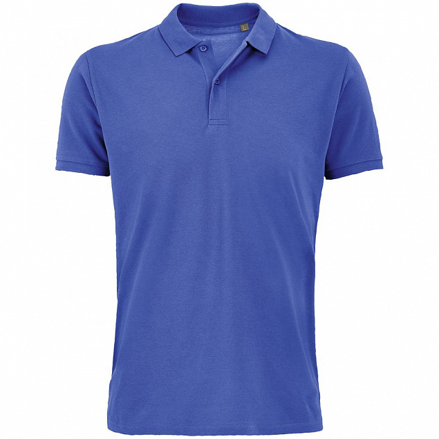 Рубашка поло мужская Planet Men, ярко-синяя с логотипом в Москве заказать по выгодной цене в кибермаркете AvroraStore