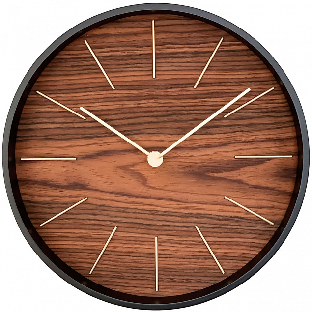 Часы настенные Reed, палисандр с логотипом в Москве заказать по выгодной цене в кибермаркете AvroraStore