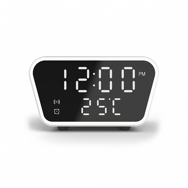 Настольные часы "Smart Clock" с беспроводным (10W) зарядным устройством, будильником и термометром с логотипом в Москве заказать по выгодной цене в кибермаркете AvroraStore