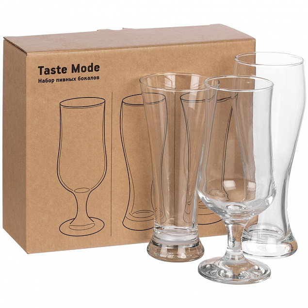 Набор пивных бокалов Taste Mode с логотипом  заказать по выгодной цене в кибермаркете AvroraStore