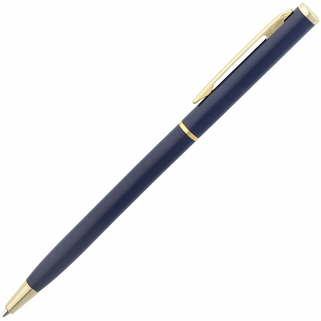 Ручка шариковая Hotel Gold, ver.2, синяя с логотипом в Москве заказать по выгодной цене в кибермаркете AvroraStore