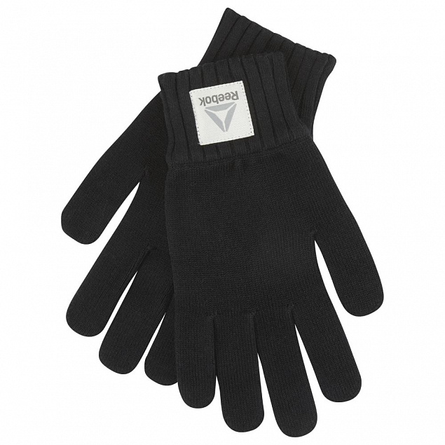 Перчатки мужские Actron Knitted, черные с логотипом в Москве заказать по выгодной цене в кибермаркете AvroraStore