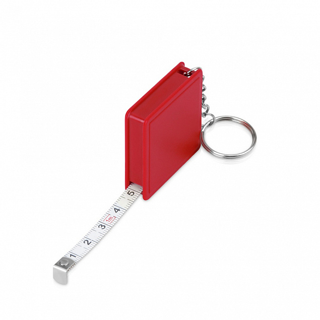 Брелок-рулетка Tape - Красный PP с логотипом в Москве заказать по выгодной цене в кибермаркете AvroraStore