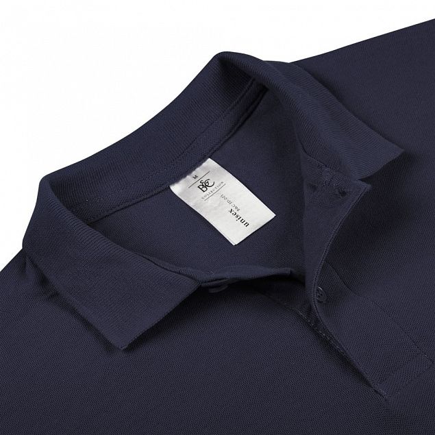 Рубашка поло ID.001 темно-синяя с логотипом в Москве заказать по выгодной цене в кибермаркете AvroraStore
