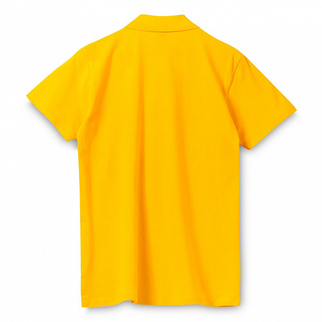 Рубашка поло мужская SPRING 210, желтая с логотипом в Москве заказать по выгодной цене в кибермаркете AvroraStore