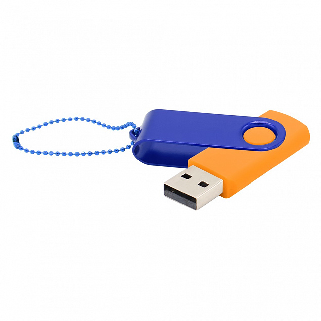 Флешка Designer To Go 2.0 USB 16Gb, оранжевый/синий с логотипом в Москве заказать по выгодной цене в кибермаркете AvroraStore