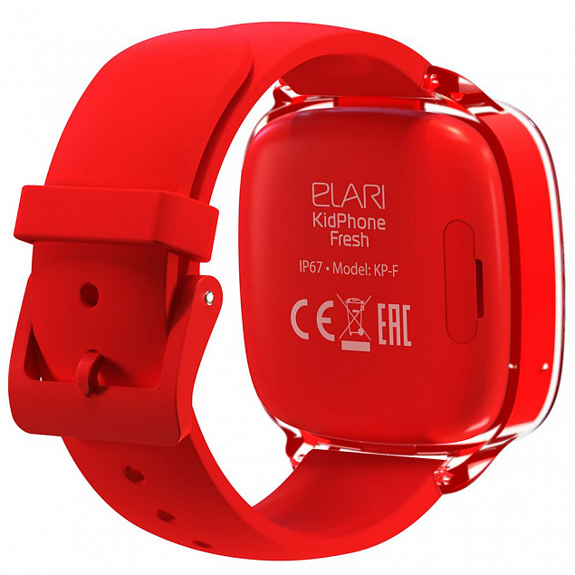 Умные часы Elari KidPhone Fresh, красные с логотипом в Москве заказать по выгодной цене в кибермаркете AvroraStore