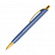 Шариковая ручка Cardin, лазурная/золото с логотипом в Москве заказать по выгодной цене в кибермаркете AvroraStore