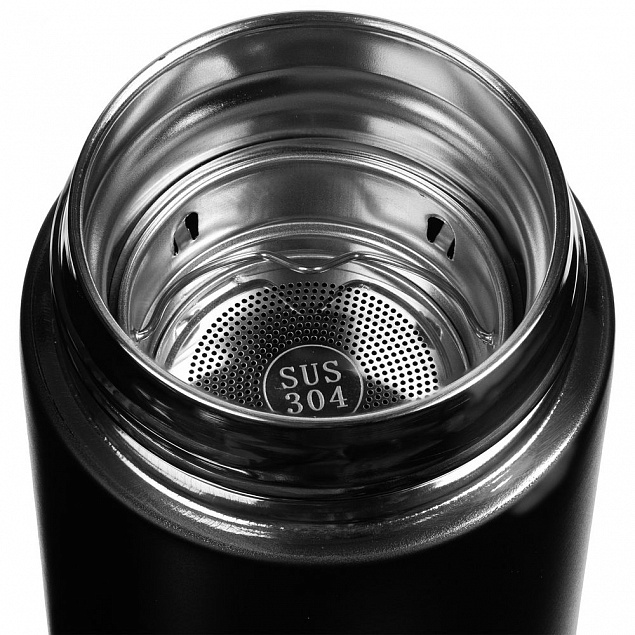 Смарт-бутылка Long Therm, черная с логотипом в Москве заказать по выгодной цене в кибермаркете AvroraStore