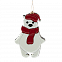 Ёлочная Игрушка Медвежонок (белый с красным) с логотипом в Москве заказать по выгодной цене в кибермаркете AvroraStore
