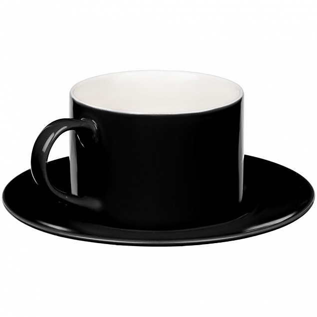 Чайная пара Clio, черная с логотипом в Москве заказать по выгодной цене в кибермаркете AvroraStore