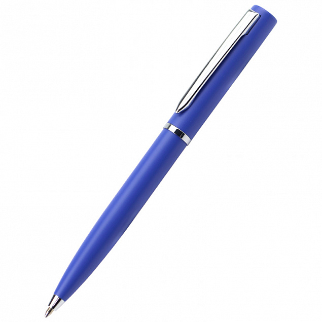Ручка металлическая Alfa фрост, синяя с логотипом в Москве заказать по выгодной цене в кибермаркете AvroraStore