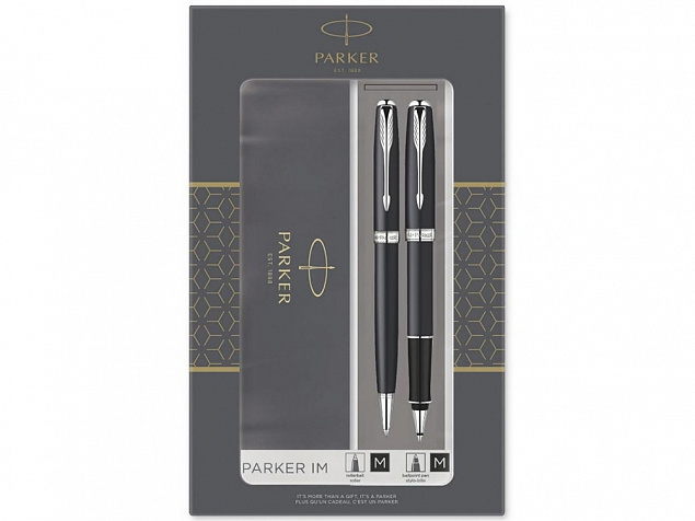 Набор Parker Sonnet: ручка роллер, ручка шариковая с логотипом в Москве заказать по выгодной цене в кибермаркете AvroraStore