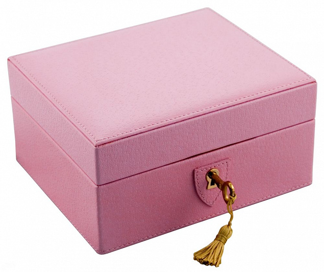 Шкатулка для драгоценностей LIVERPOOL, розовая с логотипом в Москве заказать по выгодной цене в кибермаркете AvroraStore