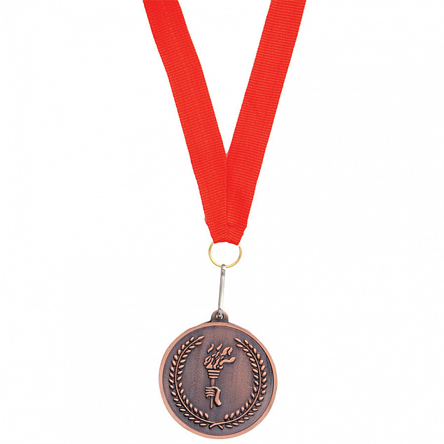 Медаль наградная на ленте  "Бронза" с логотипом  заказать по выгодной цене в кибермаркете AvroraStore
