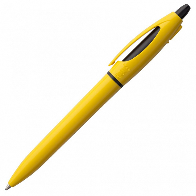 Ручка шариковая S! (Си), желтая с логотипом в Москве заказать по выгодной цене в кибермаркете AvroraStore