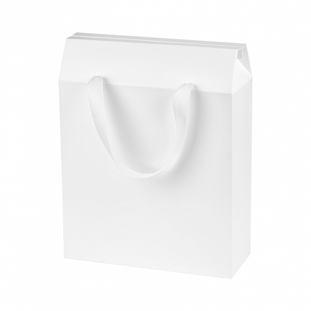 Подарочная коробка-пакет универсальная большая, белая, 295х372х111 мм (с ложементом) с логотипом в Москве заказать по выгодной цене в кибермаркете AvroraStore