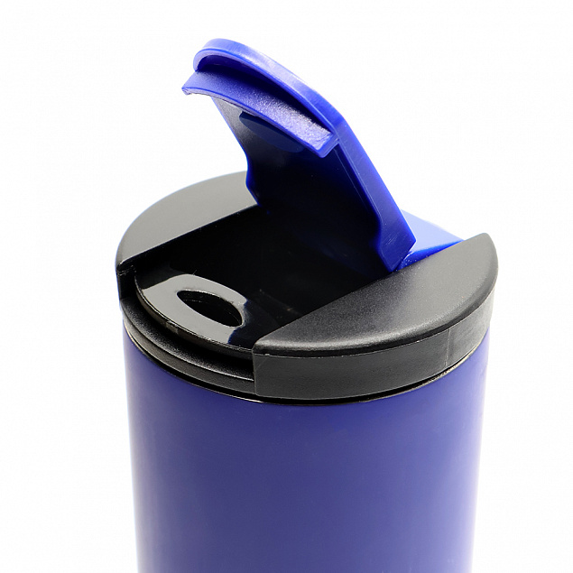 Термокружка с двойной металлической стенкой Rolly софт-тач - Синий HH с логотипом в Москве заказать по выгодной цене в кибермаркете AvroraStore
