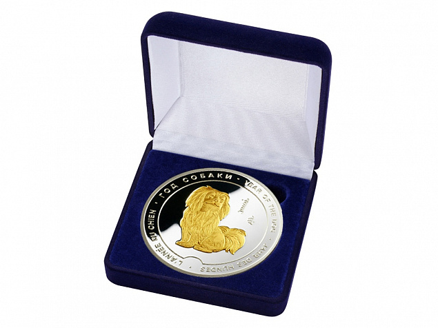 Медаль Год Собаки с логотипом в Москве заказать по выгодной цене в кибермаркете AvroraStore