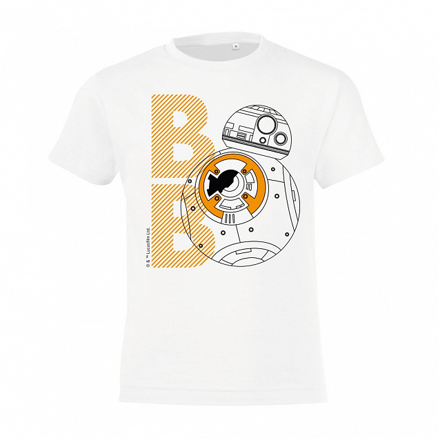 Футболка детская BB-8 Droid, белая с логотипом в Москве заказать по выгодной цене в кибермаркете AvroraStore