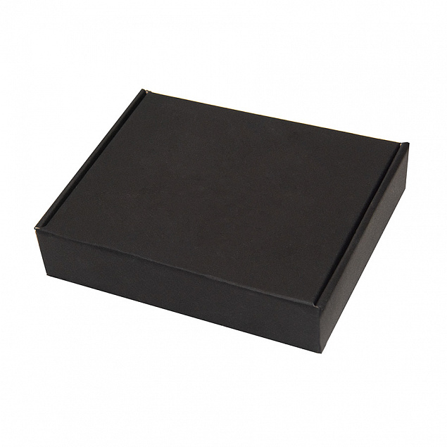 Коробка подарочная, внешний размер 18,5х14,5х3,8см, картон, самосборная, черная с логотипом в Москве заказать по выгодной цене в кибермаркете AvroraStore