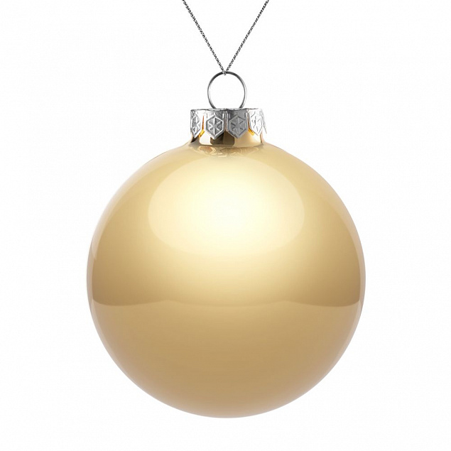 Елочный шар Finery Gloss, 10 см, глянцевый золотистый с логотипом в Москве заказать по выгодной цене в кибермаркете AvroraStore