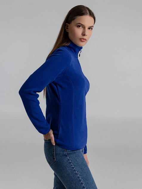 Толстовка флисовая женская Frontflip синяя с логотипом в Москве заказать по выгодной цене в кибермаркете AvroraStore