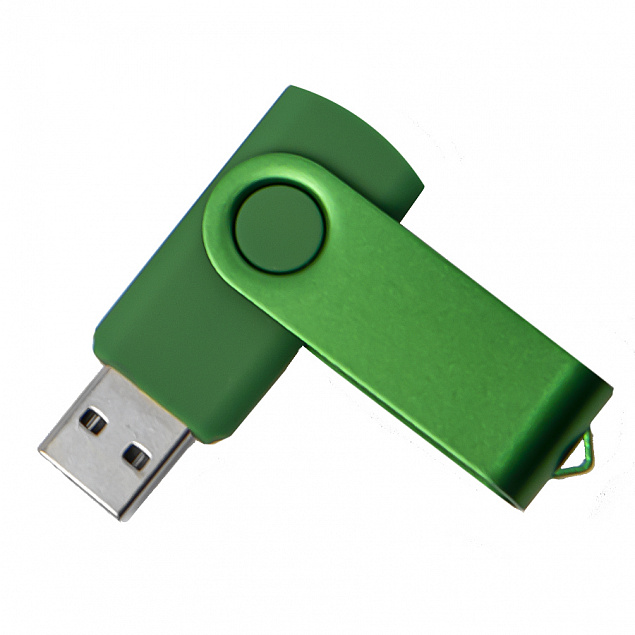 USB flash-карта DOT (16Гб), зеленый, 5,8х2х1,1см, пластик, металл с логотипом в Москве заказать по выгодной цене в кибермаркете AvroraStore