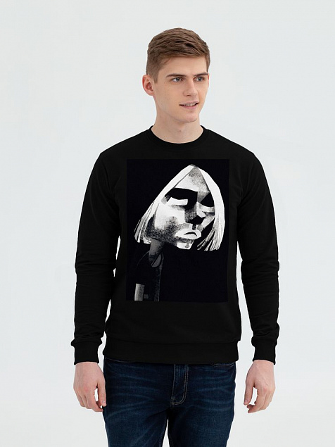 Толстовка «Меламед. Kurt Cobain», черная с логотипом в Москве заказать по выгодной цене в кибермаркете AvroraStore