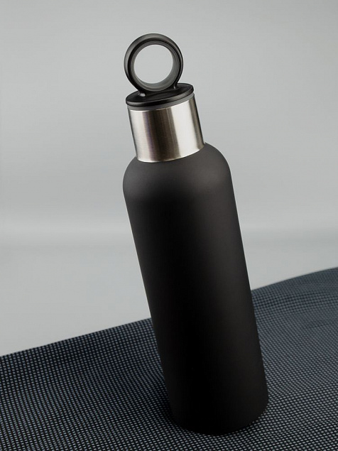 Термобутылка Sherp, черная с логотипом в Москве заказать по выгодной цене в кибермаркете AvroraStore