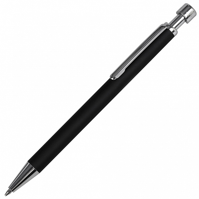 Ручка шариковая Forcer, черная с логотипом в Москве заказать по выгодной цене в кибермаркете AvroraStore