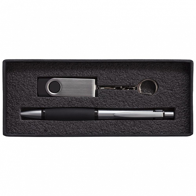 Набор Notes: ручка и флешка 8 Гб, черный с логотипом в Москве заказать по выгодной цене в кибермаркете AvroraStore