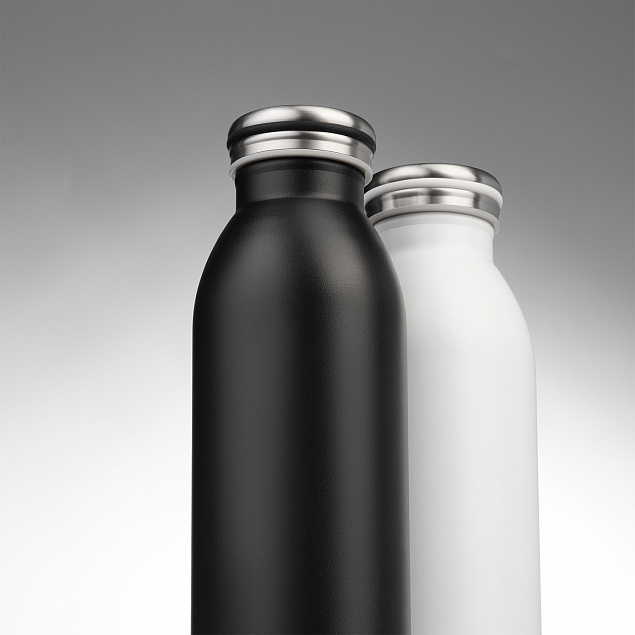 Термобутылка вакуумная герметичная Amore, белая с логотипом  заказать по выгодной цене в кибермаркете AvroraStore