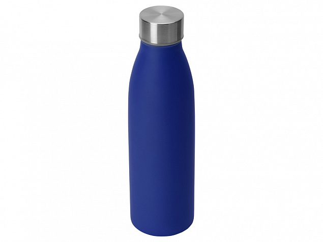 Стальная бутылка Rely, 800 мл, синий матовый с логотипом в Москве заказать по выгодной цене в кибермаркете AvroraStore
