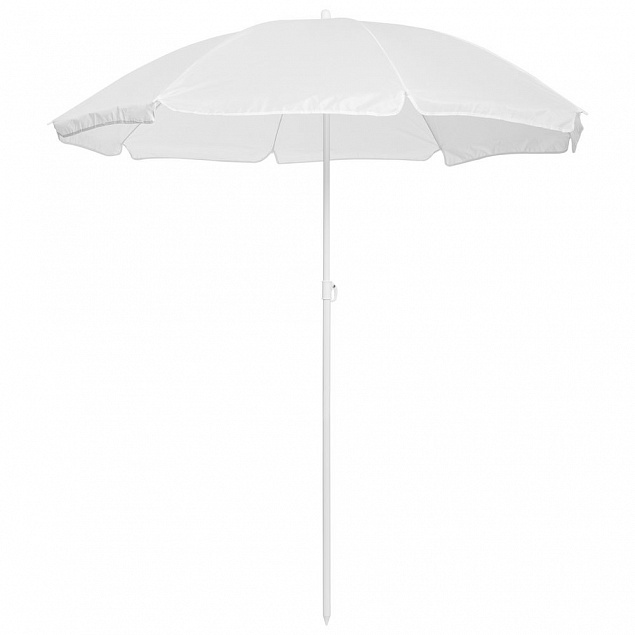 Зонт пляжный Mojacar, белый с логотипом в Москве заказать по выгодной цене в кибермаркете AvroraStore