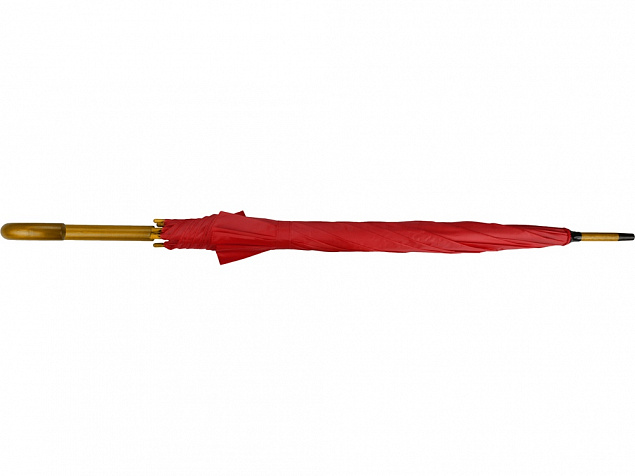 Зонт-трость полуавтоматический с деревянной ручкой с логотипом  заказать по выгодной цене в кибермаркете AvroraStore