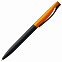 Ручка шариковая Pin Fashion, черно-оранжевая с логотипом в Москве заказать по выгодной цене в кибермаркете AvroraStore